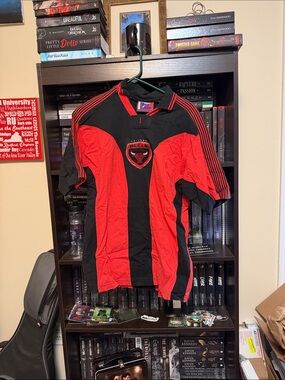 Chicago Bulls Red & Black Short Sleeve Jersey Polo